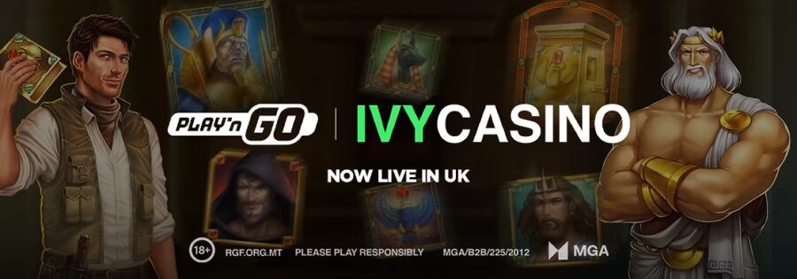 Jogos da Play’n GO passam a estar disponíveis na Ivy Casino, no Reino Unido