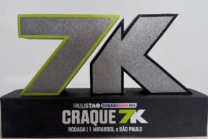 Troféu Craque do Jogo 7K do Paulistão 2026. (Foto: 7K/Divulgação)
