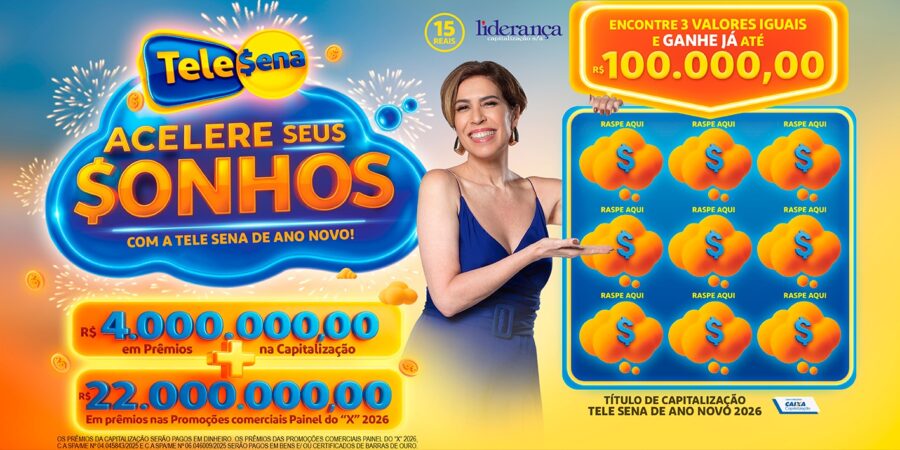 Primeira Tele Sena de 2026 tem prêmios estimados que podem passar de R$ 4 milhões
