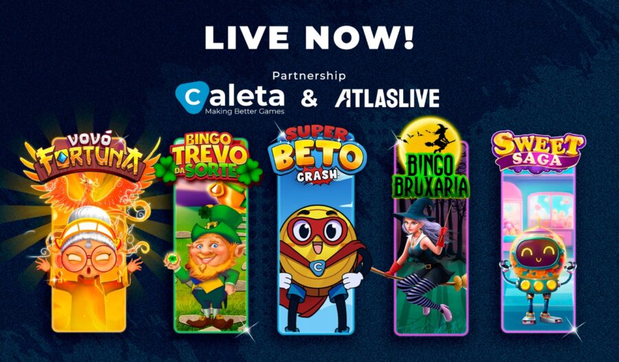 Cassino online: Atlaslive assina acordo para ofertar jogos da brasileira Caleta Gaming