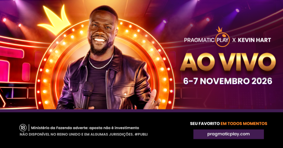 Pragmatic Play faz parceria com Kevin Hart para experiência inesquecível de cassino ao vivo