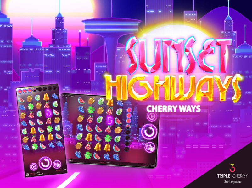 Triple Cherry presenta su nueva slot, Sunset Highways