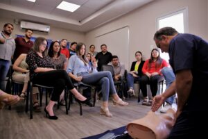 También se realizó una jornada de capacitación dictada por profesionales de ECA salud. Fuente: Capresca.