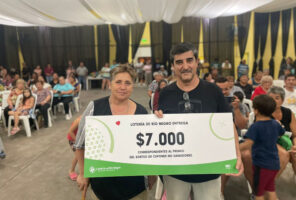 El sorteo tuvo lugar en el Club Social Deportivo de Chichinales. Fuente: Lotería de Río Negro