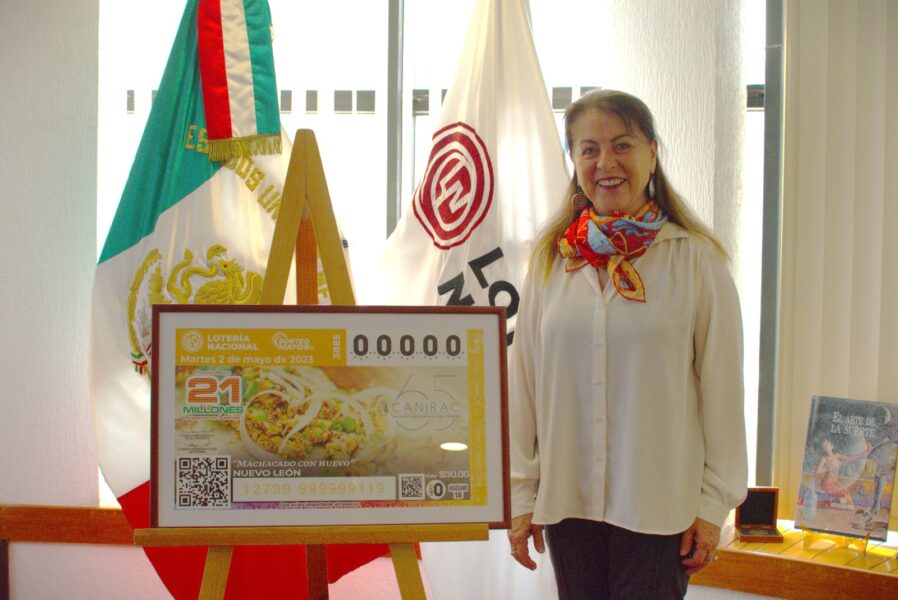 El billete celebró el 65° Aniversario de CANIRAC. Foto: Lotería de México.