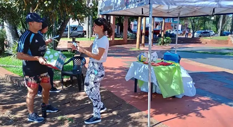 La actividad contó con gran recepción de los vecinos de Aristóbulo del Valle.