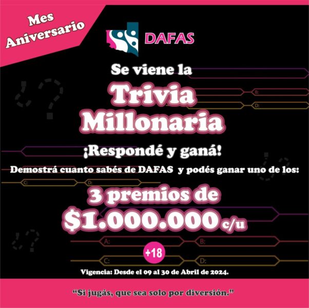 Los  participantes podrán competir por tres premios de AR$ 1m cada uno.