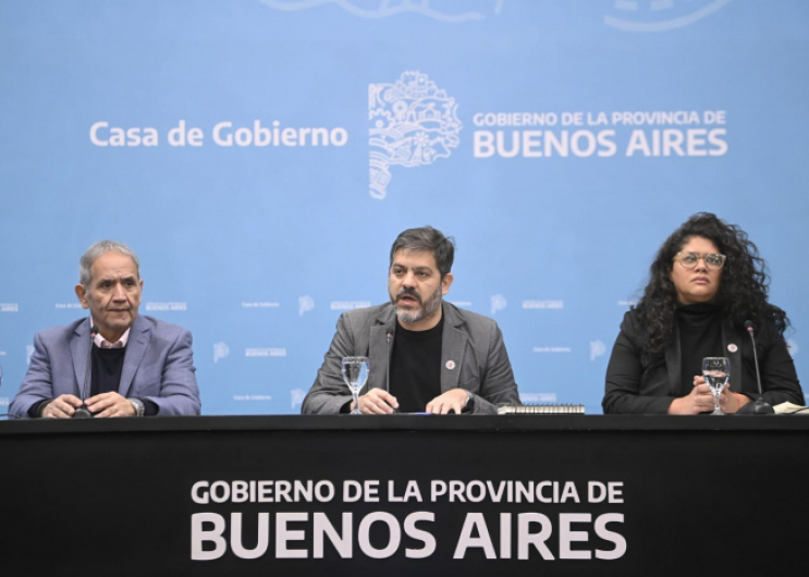 El ministro de Gobierno, Carlos Bianco, durante la presentación de la campaña. Foto: Gobierno de la Provincia de Buenos Aires.