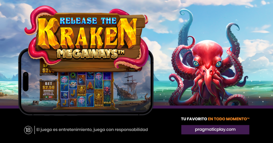 Release the Kraken Megaways ofrece una función de wild respins en el juego base.