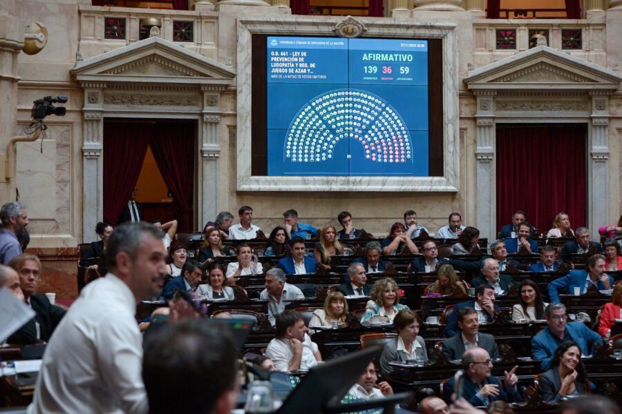 El art. 8 “prohíbe la promoción y patrocinio de los juegos de azar, de pronósticos y apuestas deportivas y de apuestas en línea". Foto: Cámara de Diputados. 