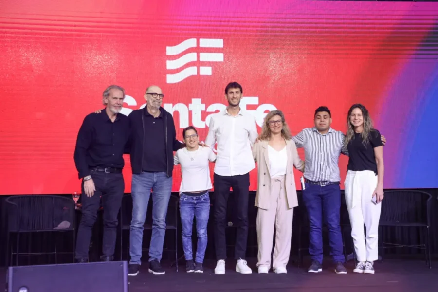 El lanzamiento de la campaña con referentes del mundo del deporte. Foto: Lotería de Santa Fe.