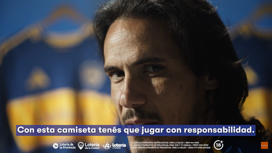 Edinson Cavani, capitán de Boca, forma parte de la campaña.