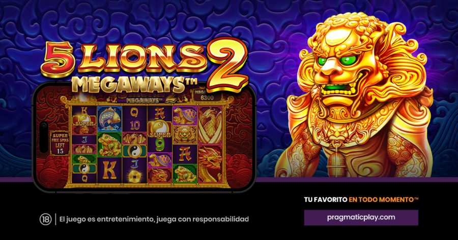 Pragmatic Play presenta «5 Lions Megaways 2»