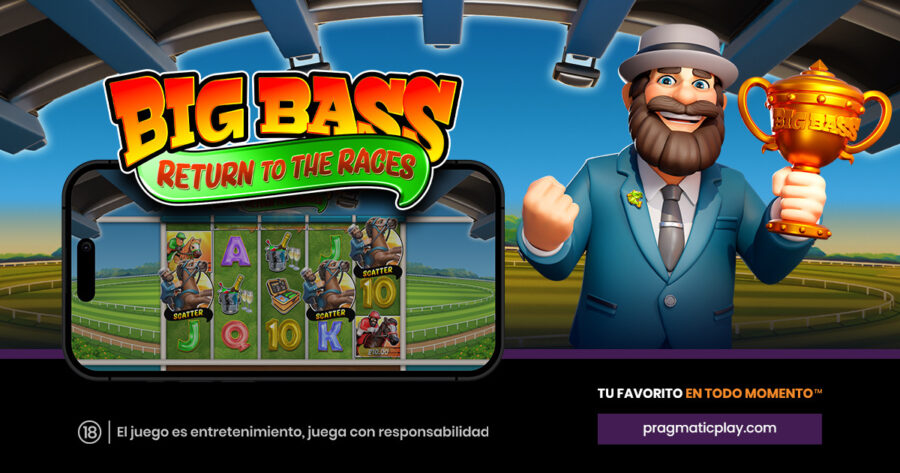 Pragmatic Play vuelve al recinto de los ganadores en «Big Bass Return to the Races»
