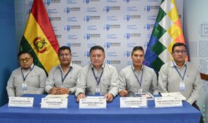 autoridades de la AJ de bolivia en audiencia publica