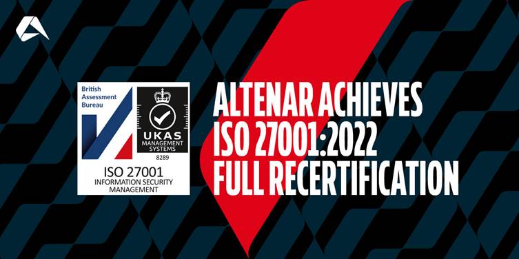 Altenar obtiene la recertificación ISO 27001:2022