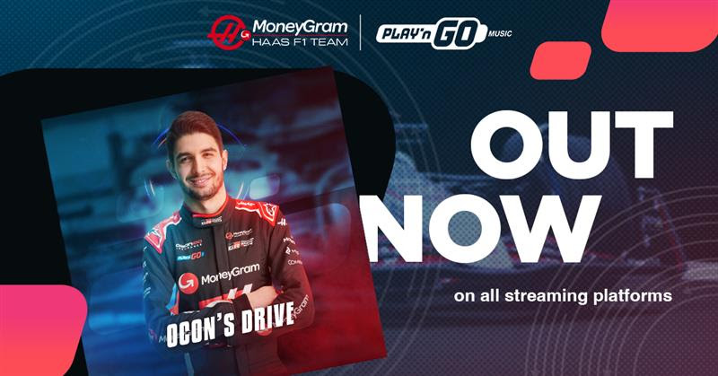 A toda velocidad: Play’n GO Music y MoneyGram Haas F1 Team presentan la playlist de alto octanaje de Esteban Ocon