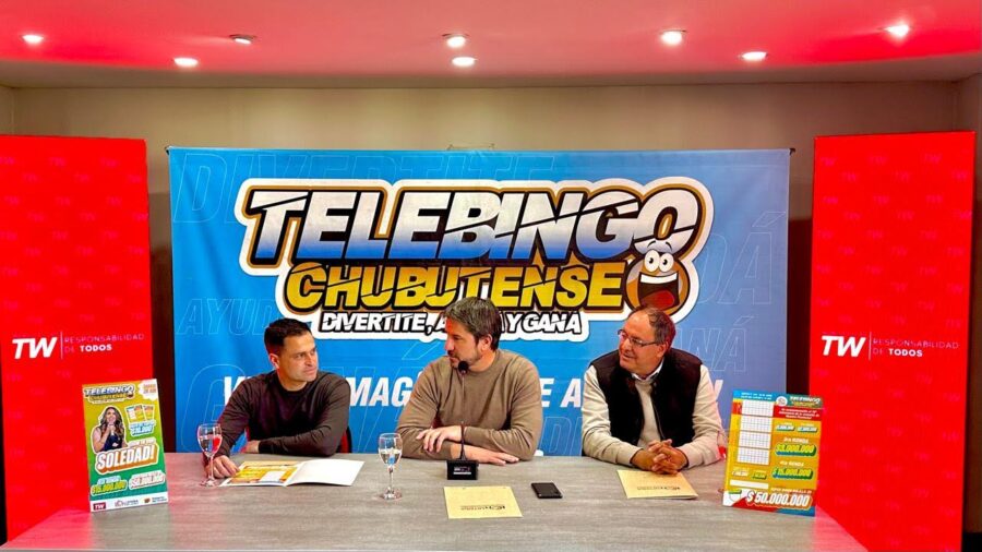 Las autoridades durante la presentación del evento. Foto: Lotería del Chubut.