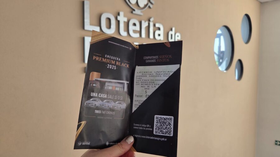 La Chequera Premium Black de la Lotería de Río Negro ya está a la venta
