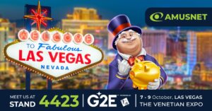 Amusnet - G2E Las Vegas. Stand 4423.