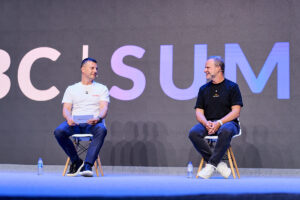 Ivan Montik, fundador de SOFTSWISS, y Rubens Barrichello, leyenda de F1 y director no ejecutivo en Latinoamérica