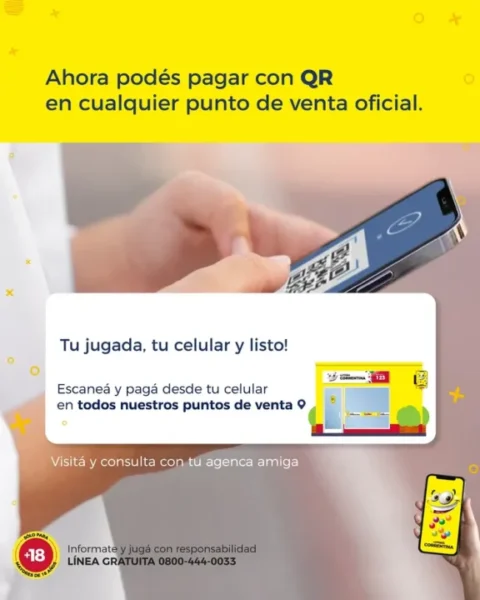 La Lotería Correntina incorpora el pago con QR en agencias y apuestas online