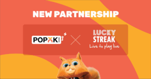 New partnership. PopOK Gaming - Lucky streak, live to play live.