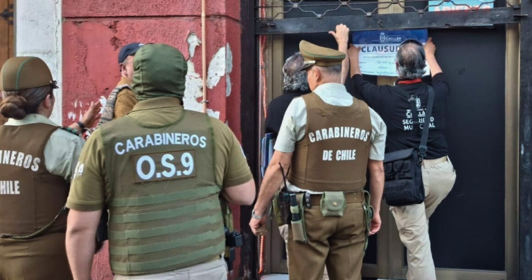 Clausuran tres casinos ilegales en Chillán, Chile