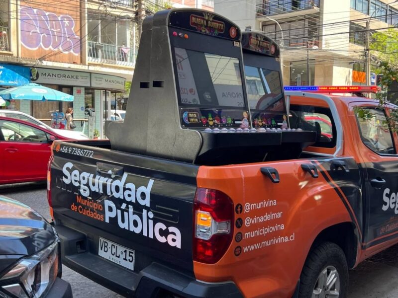 Incautan 66 máquinas tragamonedas ilegales en un operativo en Viña del Mar