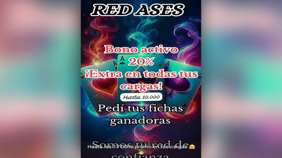 Uno de los banners promocionados por las acusadas