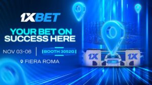 1xBet. Your bet on success here. Nov 03 - 06. Booth 3052G. Fiera Roma.