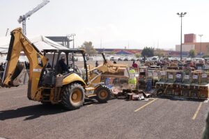 La destrucción se llevó a cabo en las inmedicaciones del Estadio Morelos. Foto: Gobierno de Michoacán.