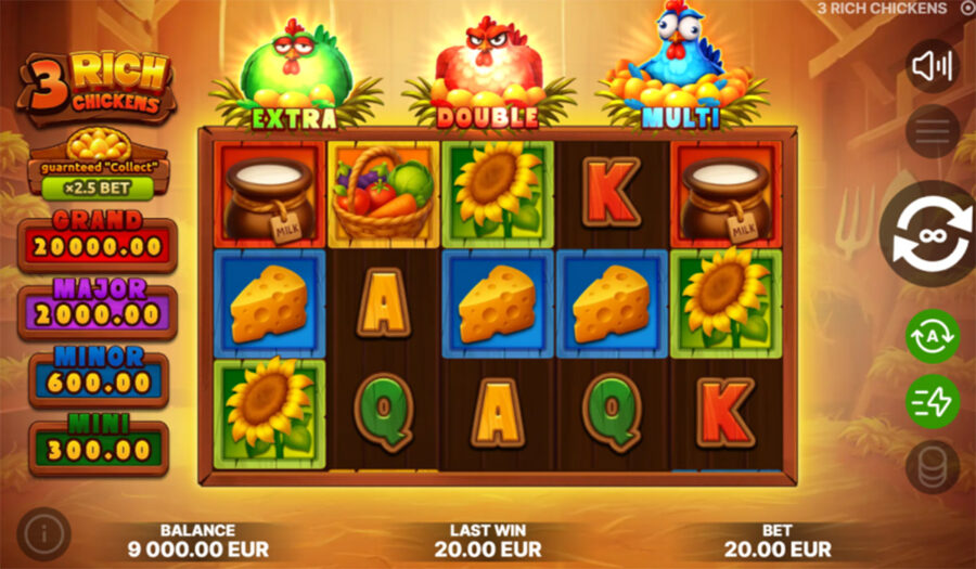 Onlyplay presenta "3 Rich Chickens"