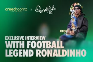 Ronaldinho concedió una entrevista exclusiva como embajador global de los nuevos game shows de CreedRoomz: «Marble Cup» y «Kickoff Roulette»