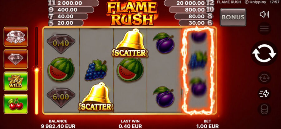 Onlyplay presenta su nuevo slot, Flame Rush