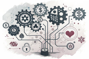 A labyrinthine network of interconnected gears and circuits symbolizes the integration of artificial intelligence in combating clandestine gambling.