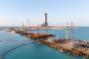 Wynn Al Marjan Island_Construction_January 2026_Wynn Bridge With Building_©WynnResorts