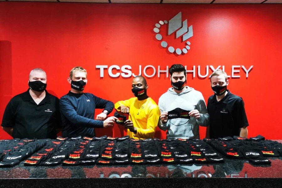 TCSJOHNHUXLEY makes a face mask donation in South Africa.