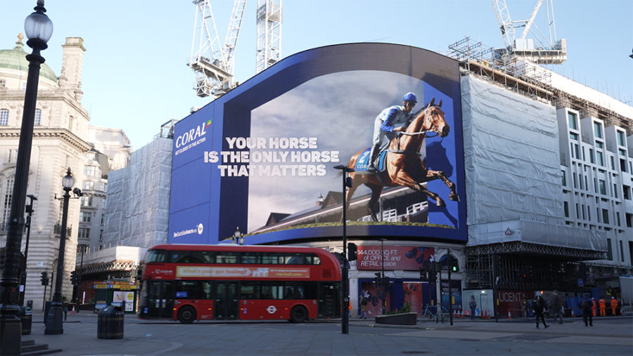 The display will run at Piccadilly Circus all this week.