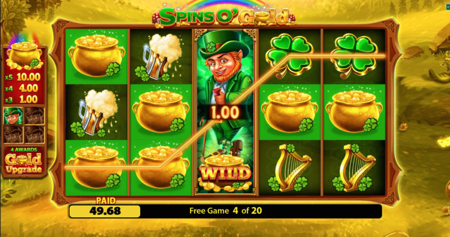 Spins O’ Gold Fortune Play brings classic Irish-themed entertainment to online casino lobbie.