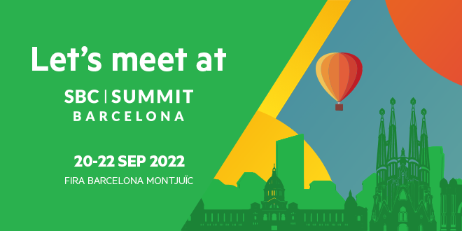 SBC Summit Barcelona 2022 will be held between 20-22 September.