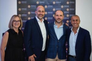 Jeremy Camilleri (2nd from right), Managing Director of Merkur eSolutions Malta Ltd., celebrated the office opening together with Karen Spiteri Bailey (left) and Vladimiro Comodini from RSM Malta as well as with Roberto Migliozzi, CFO of EPG Financial Services Ltd.