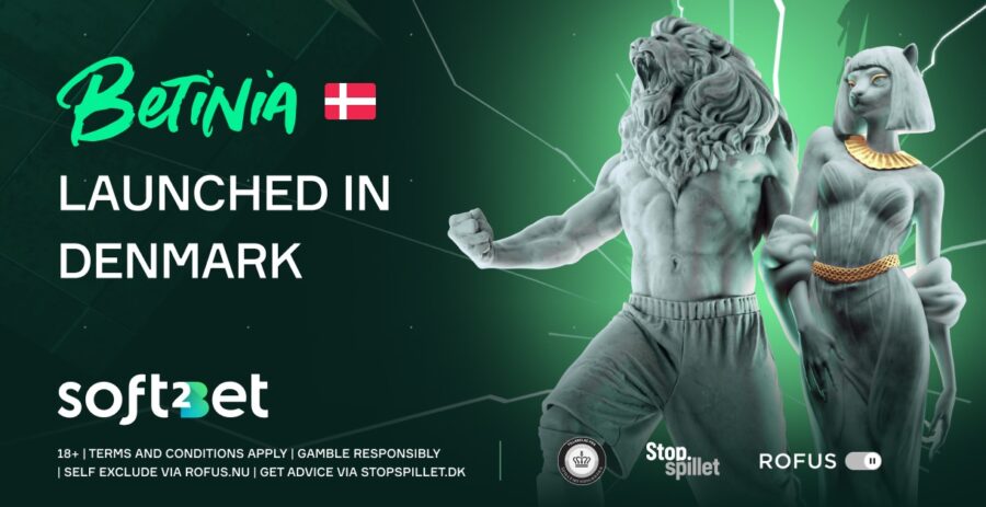 Soft2Bet now operates the Betinia brand in both the Danish and Swedish market under local licences.