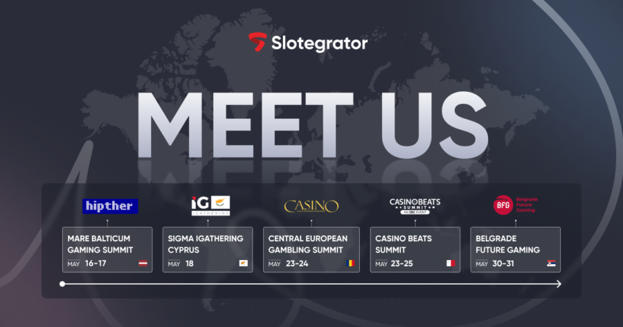 Slotegrator’s world tour continues as the company presents its solutions in five countries in May