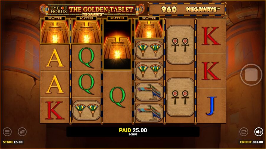 Blueprint Gaming’s Eye of Horus The Golden Tablet Megaways sees upgraded Egyptian classic slot action