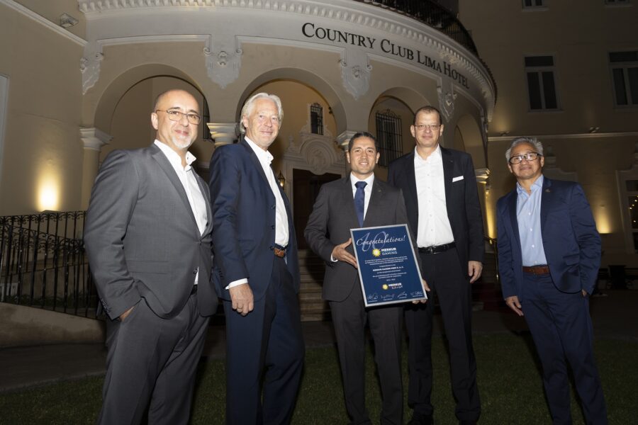 Athanasios “Sakis” Isaakidis, Chief Executive, International; Jürgen Stühmeyer, Board member; Ronald Diaz, General Manager; Lars Felderhoff, Board member; and Tomás Mieles, Business Development.