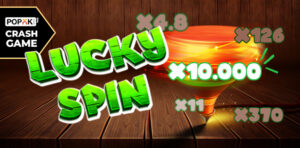 Lucky Spin offers a multiplayer spinning top-themed crash game.