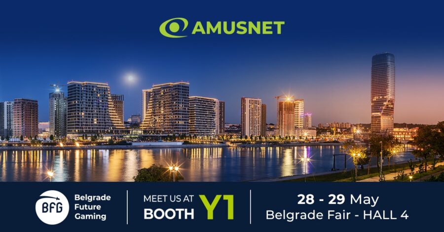 Visitors can approach booth NY1 to experience Amusnet