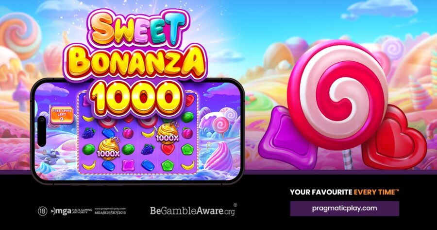 Sweet Bonanza 1000 offers wins of up to 25,000x the bet.