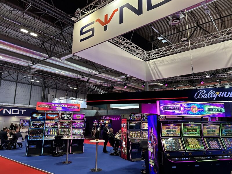 Representatives of SYNOT Games at the stand presented an extensive portfolio of online games.